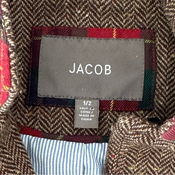 Vintage Look - Jacob: Brown Herringbone Blazer - Picture 6 of 11